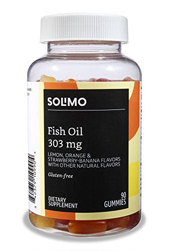 Amazon Brand - Solimo Fish Oil 303 mg, 90 Gummies