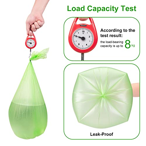 Small Trash Bags 4-6 Gallon, Inwaysin 200 Count Biodegradable Trash Bags 4 Gallon, Extra Strong Small Garbage Bags Unscented, Size Expanded, Green, For Bathroom Bedroom Office Kitchen Trash Can #TOP3