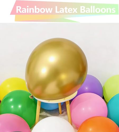90 CM Grosse Bunt Luftballons, 10 Stück 36 Zoll Riese Luftballon Helium, Latex Riesige Ballon Dekoration für Hochzeit Karnevals Deko Festivals (10 Farbe)