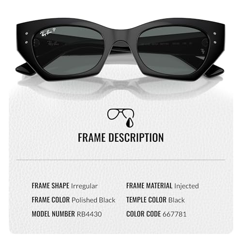 Ray-Ban RB4430 ZENA BIO-BASED Square-Round Shaped Sunglasses for Men & Women with Official RAYBAN Eyewear Kit3