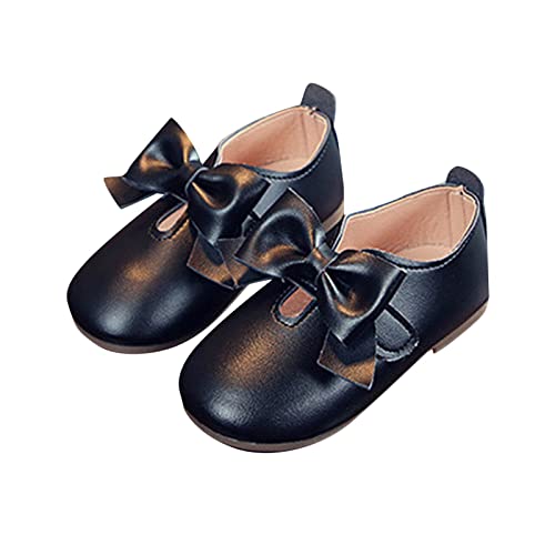 Fashion Autumn Girls Casual Shoes Flat Light Hook Loop Solid Color Bow Simple Shoe Toddler Girl