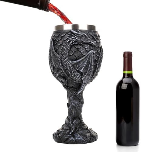 Cáliz de vino de dragones para cenas temáticas y uso diario en el hogar 2