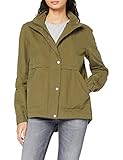  Tommy Jeans Damen Short Hooded Parka Langarm Jacke Grün (Military Olive 393) X-Small