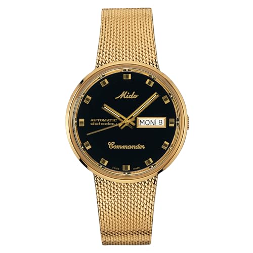 MIDO Commander 1959 - Swiss Automatic Watch for Men - Yellow Dial - Case 37mm - M842932813