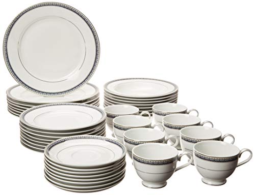 Mikasa 5224200 Platinum Crown Cobalt 40-Piece Dinnerware Set, Service for 8