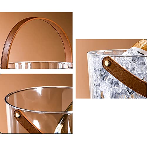 Cubos de hielo plástico para botellas de vino y champán con enfriador redondo portátil 4