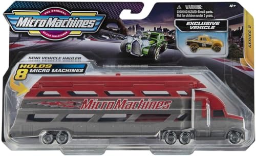 Micro Machines Paquete de Inicio Mini Hauler Rojo - Incluye vehículo Exclusivo Chance of a Rare