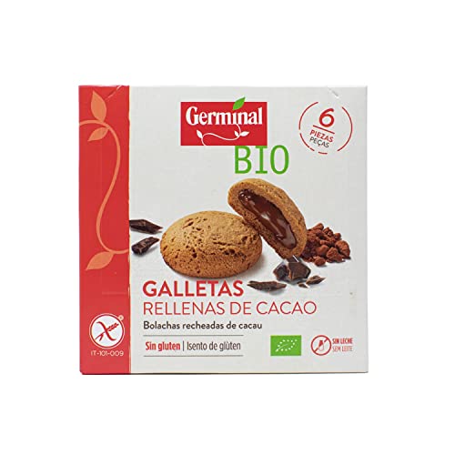 Galletas Sin Gluten Rellenas De Crema De Cacao Bio - Germinal - 200G, Pack Of 10