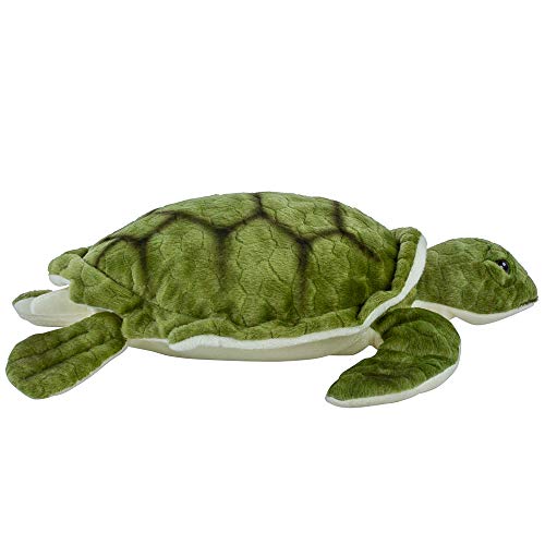 Teddys Rothenburg Kuscheltier Schildkröte grün liegend 35 cm Plüschschildkröte Uni-Toys