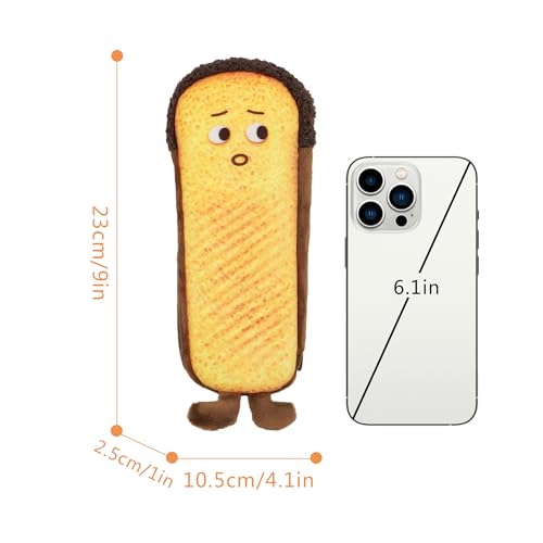 Image of Minache Women Expression Bread Plush Pen Pencil Case Stationery Pouch Ladies Cosmetic Bag