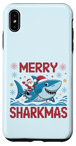Merry Sharkmas AO[Z[^[ T^ CfBO V[N Cgt X}zP[X iPhone XS Max p