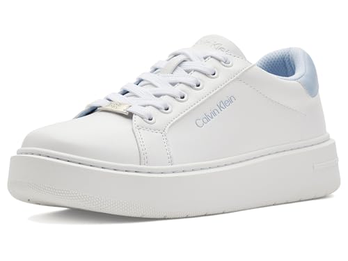 Calvin Klein Dabrian tennis femme au look épuré blanc et bleu ciel 36