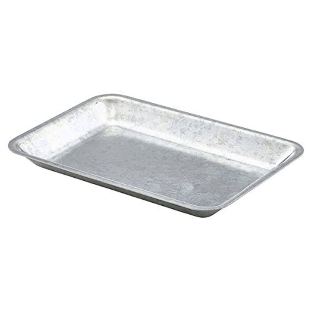 Genware NEV-GST2014 Galvanised Steel Tray, 20 cm x 14 cm x 2 cm