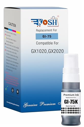 Image of KOSH GI-75 BK Refill Ink Compatible for Canon MAXIFY GX1070 GX2070 Printers