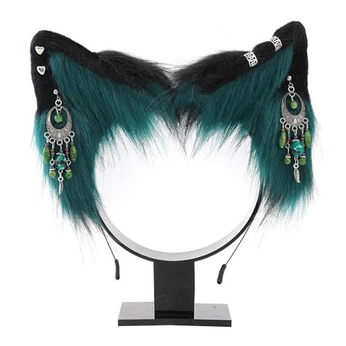 Qusinfc Diadema de orejas con orejas coloridas, joyas para niñas, cosplay, disfraces, disfraces, Halloween, fiesta, accesorios para el cabello