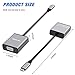 MOKiN USB C to VGA Adapter, USB C(Type C) to VGA Adapter Cable for MacBook Pro 2018/2017, iPad Pro/MacBook Air 2018, Samsung Galaxy S9/S8, Surface Go and More Newest Updated Version (Space Gray)