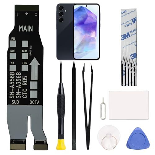 for Galaxy A55 5G Main Flex Cable Ribbon Replacement, Compatible with Samsung A55 5G SM-A556 Series, Includes Toolkit