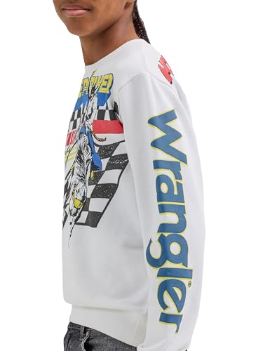 Wrangler Boys' X Hot Wheels Youth Crewneck “Rodeo” Pullover4