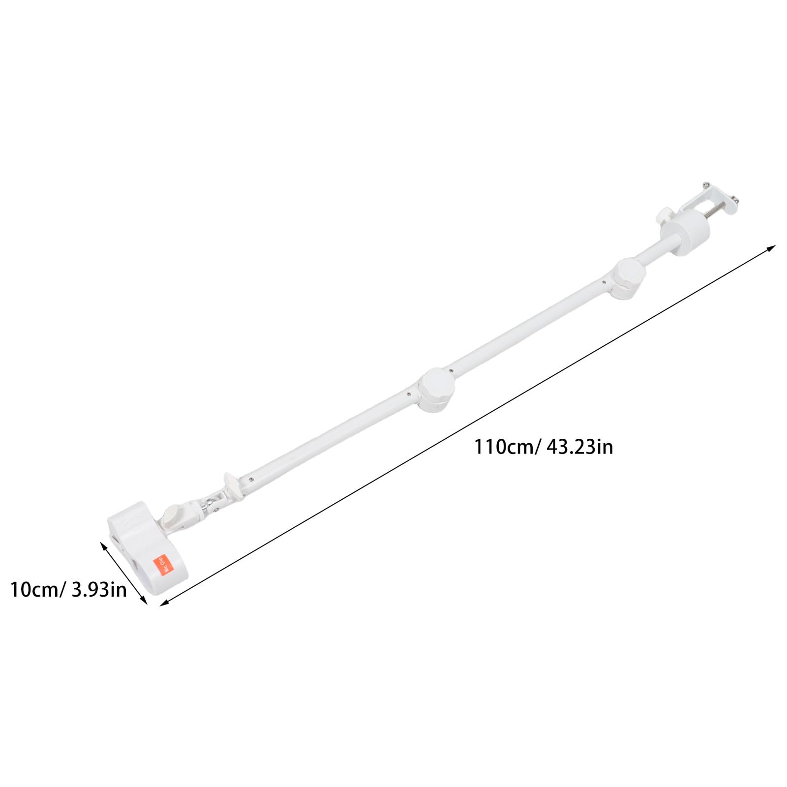 Soporte de brazo articulado para micrófono de escritorio, con abrazadera ajustable para streaming, canto y podcasts, rosca de 3/8'', brazo blanco, montaje en mesa.