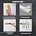 Hamletoff Magnetic Knife Strip for Wall no Drilling – 16 Inch Stainless Steel Magnetic Knife Holder with Neodymium Magnet Strong Adhesive Tipe - Lightweight Kitchen Magnet Knife Bar