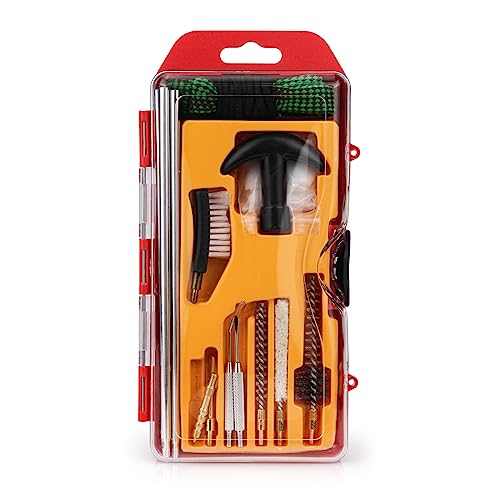 GUGULUZA Waffenreinigungsset für .22cal 5,56 mm Gewehr Pistole, mit Laufreinigungsschnur, Bürstenset, Putzstock und Patchhalter