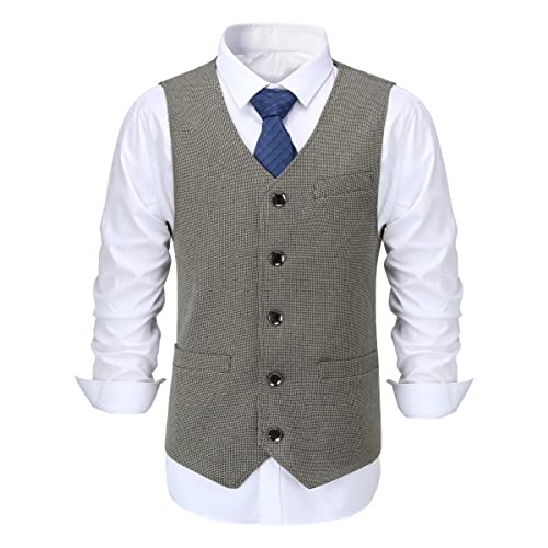 Gilet Costume Homme Allthemen Couleur Unie 5 Boutons Gilet Classique Sans Manche