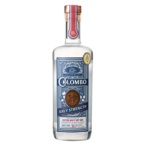 Colombo No.7 Ration Navy Dry Gin, 70 cl - Multi-Award Winning - Navy Strength Classic Dry Gin - 57% ABV - Enhanced Spiced Gin Cover
