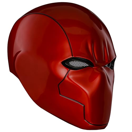 Guanghangong Red Hood Helmet Metallic Style Piercing Eyes Contoured Fit Deluxe Cosplay Prop Collector's Edition (Medimu)