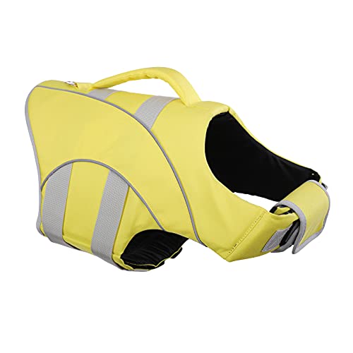 Ripstop-Hunde-Schwimmweste, reflektierend, verstellbar, Sicherheitsweste für Hunde, Schwimmweste mit Rettungsgriff, hoher Auftrieb für kleine, mittelgroße und große Hunde Cover