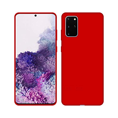 Image of Case Creation Luxurious OG Series for Samsung S20+ Case Cover,Anti-Dirty Slim Case Frosted Matte Cute Candy TPU Raised Bezel (Splash of Color) Back Cover for Samsung Galaxy S20+ - Glamour Red