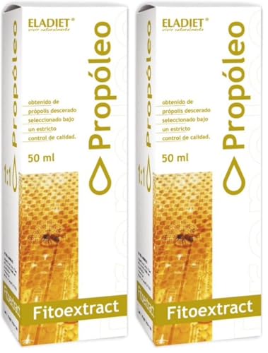 Eladiet Fitoextract de Própolis - 50 ml - Favorece la Suavidad de Garganta - Contribuye a Mantener el Sistema Inmunitario en Buen Estado - Elaborado 100% con Própolis (Paquete de 2)