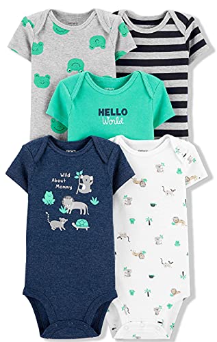 Carter's Baby Boys 5-Pack Original Short Sleeve Bodysuits (9 Months, Koala)