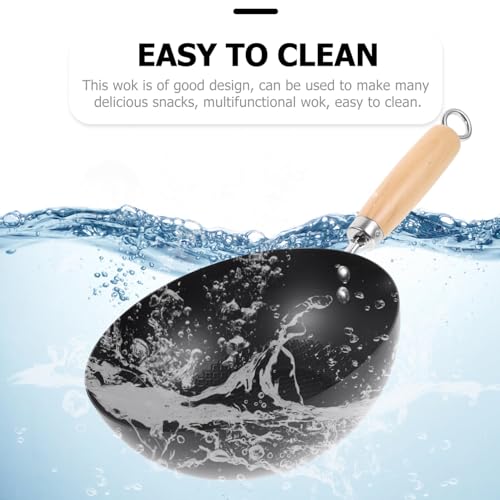 Wok Mini de Hierro Forjado Antiadherente para Cocina miniatura 5