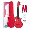 Enya Concert Ukulele Nova U 23 Carbon Fiber Travel Ukulele with Beginner Kit & enya Magnetic Strap & Enya Smart Automatic Guitar Tuner