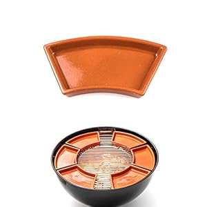 FUMOSA Keramische grillschaal Ronda voor 57 cm houtskoolbarbecues (bijv. master-touch) – Cazuela – Tapas keramische schaal