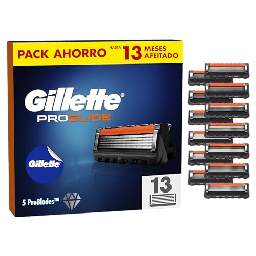 Gillette ProGlide 13 recambios para Maquinilla de afeitar hombre + Pegatina Gillette