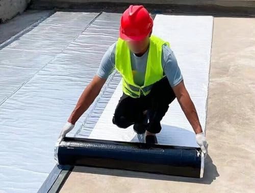 Haruze アルミテープ 補修テープ 強力 防水シート 水漏れ防止テープ ダクトテープ 屋根 天井 防水補修シート アルミニウム箔面 厚さ1mm 丈夫 耐久性 多用途 強力接着 亀裂 ひび割れ修理 鋼屋根 コンクリート壁 天井 屋外雨漏り補修 トラックひ