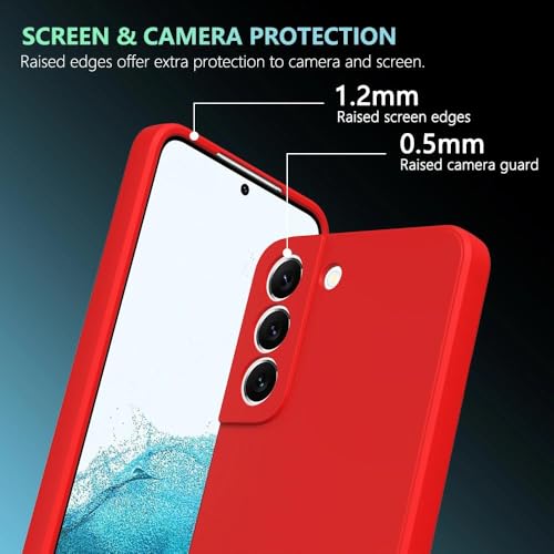ULXITEYU Soft TPU Slim Case for Samsung Galaxy S21 FE, Lightweight, Snug Fit, Drop-Resistant, Shock-Absorbent, Scratch-Resistant, Red - image 5