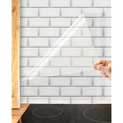 Clear Sticky Back Plastic Roll Book Covering 40cm X 3m, Shackcom Self Adhesive Wallpaper - Can be Also Used as a Transfer Tape for Vinyl, Whiteboard, Shelf Drawer Liner, Cat Dog Scratch Protector Cover
