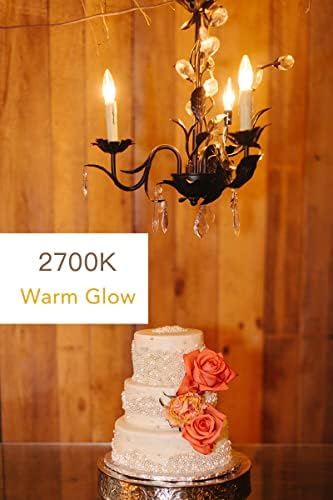 Vintage E14 Candle Light Bulbs 25W, Pack of 6 Dimmable E14 SES Small Screw Bulbs, Decorative Filament Bulbs, Soft Warm White 2700K