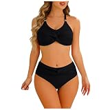 Genérico Traje De Baño Reductor Barriga Traje De Baño Bikini Upieza Simple con Cuello En V para Mujer Tanga Bañador Súper Pushup Triangulo Bañador Competición Mujer