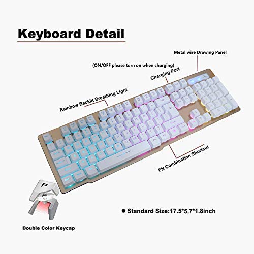 Deiog Rechargeable RGB Gaming Keyboard - Image 6
