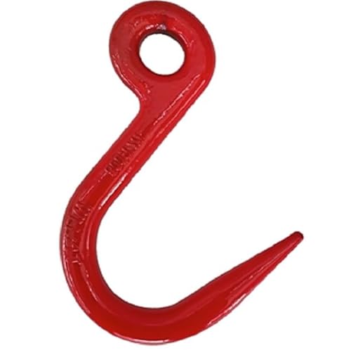 1Ton Clevis Type Eye Steel Pipe Lifting Hook rebar Sharp Pointed Mouth Hook Industrial Grade Lifting Rigging Hardware Forged(Gold)