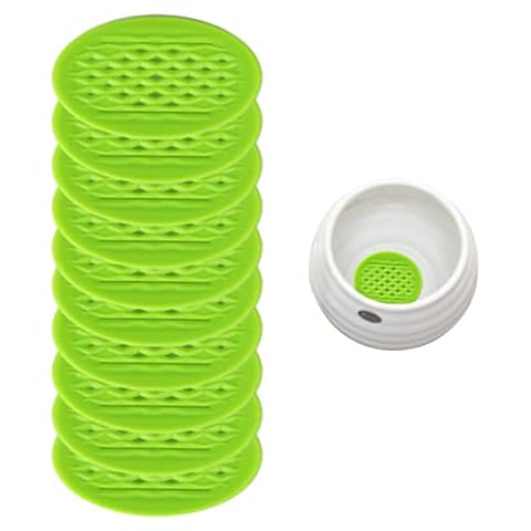 MODUDY 10PCS Thicken Flower Pot Hole Mesh Pad,Round Drainage Hole Screens Garden Plant Bonsai Pot Bottom Grid Mat for Flower Plant, Bonsai Cover