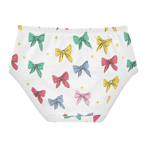 Wusikd Cute Bow Color Girls' Underwear Cotton Girls Briefs Soft Toddler Underwear 2T2