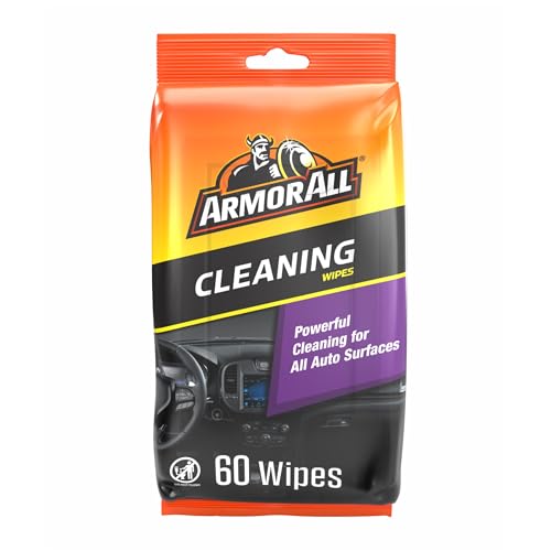 Armor All Car Interior Cleaner Wipes, Interior Cleaning Wipes for Cars, Trucks, Motorcycles, 60 Each
