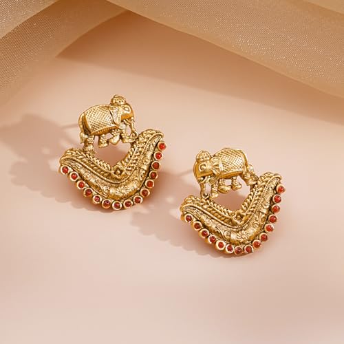 Image of Rubans Necklace Set Gold Plated Traditional Stylish Jewellery Gift for Women & Girls