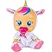 CRY BABIES Fantasy Dreamy, das Einhorn | Interaktive Spiel- & Funktionspuppe mit Schnuller, die echte Tränen weint | Geschenke & Spielzeug für Mädchen & Jungen Puppe ab 2 Jahre