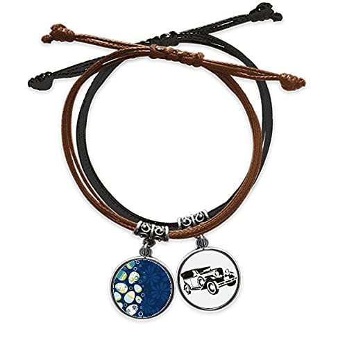 Bracelet Oeufs de Pâques de qualité en cuir et cordon fait main avec détails fins