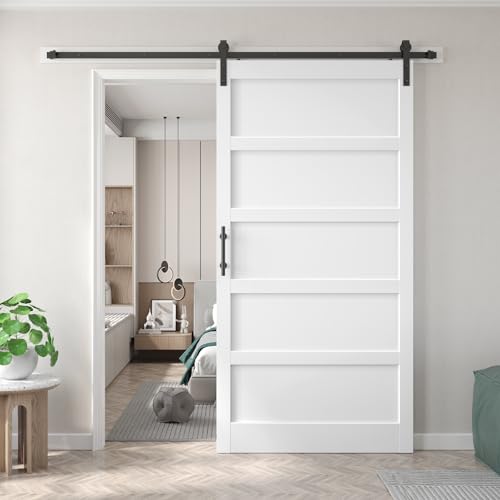 Fredbeck 48x96 White PVC Barn Door